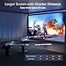 [2500 ANSI/ Official Apps/50W Audio] Outdoor 4K Projector with WiFi and Bluetooth, Auto Focus, Auto Keystone Smart Projector Support DoIby Audio, 2026 Upgrade GO2 Short Throw Projector with 360°Stand