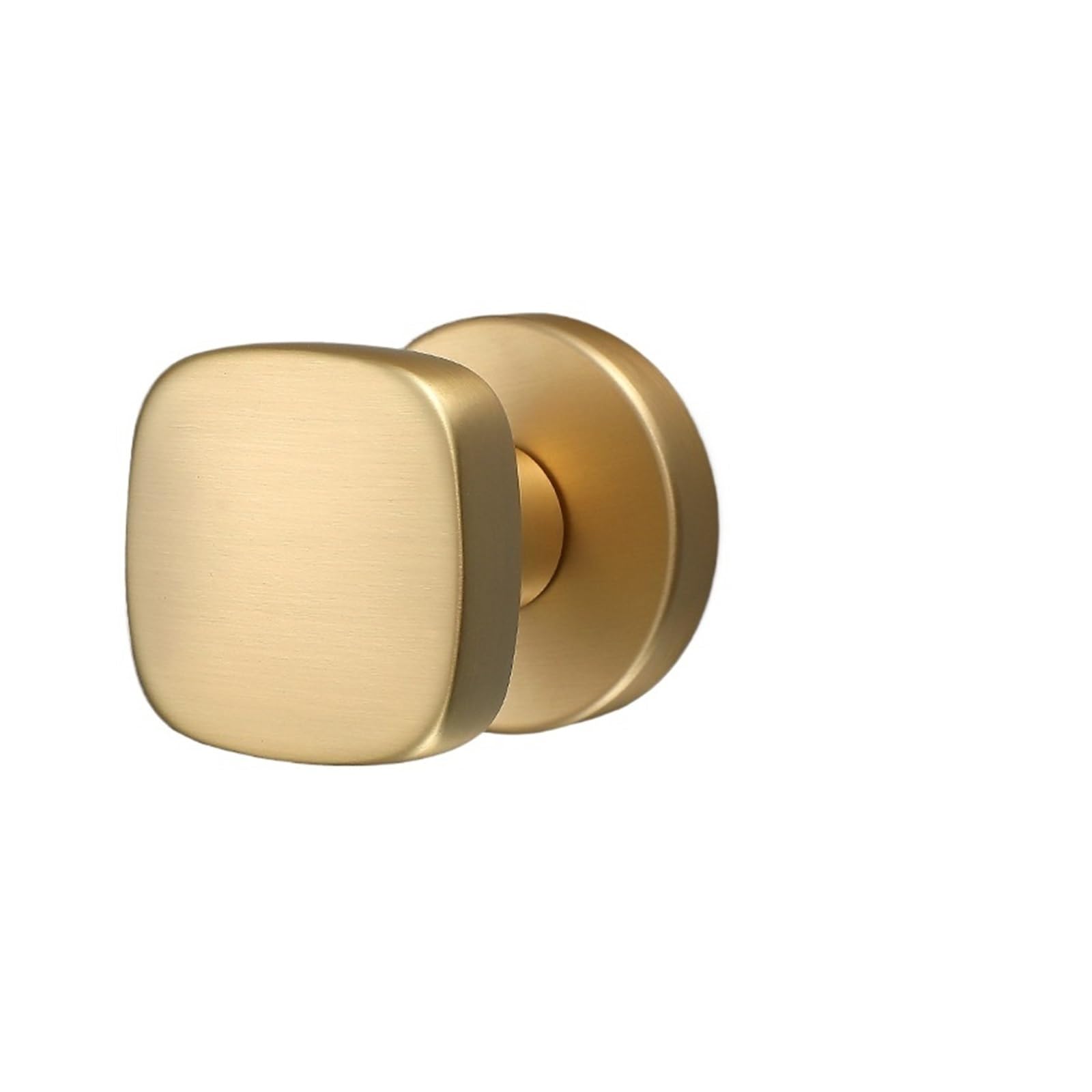 NYRXRYTCA Household Indoor Invisible Door Lock Modern Simple Single-Sided Lock Black Bedroom Door Silent Mechanical Lock(Brushed copper square invisible)