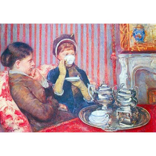 Une tasse de thé #2 par Cassatt art impression giclée roulée pour créer un coin lecture apaisant