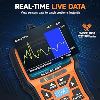 FOXWELL NT301 OBD2 Scanner Live Data Professional Mechanic OBDII Diagnostic Code Reader Tool for Check Engine Light