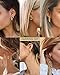 Adoyi Gold Hoop Earrings Set for Women Gold Hoops Twisted Huggie Hoops Earrings 14K Plated for Girls Gift Lightweight 9 Pairs