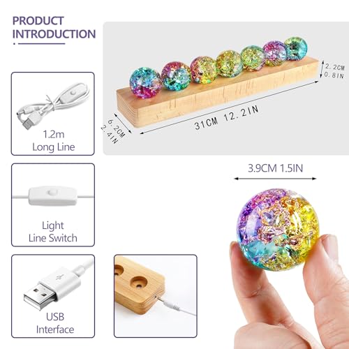 Support LED en bois et boules décoratives pour la maison à offrir