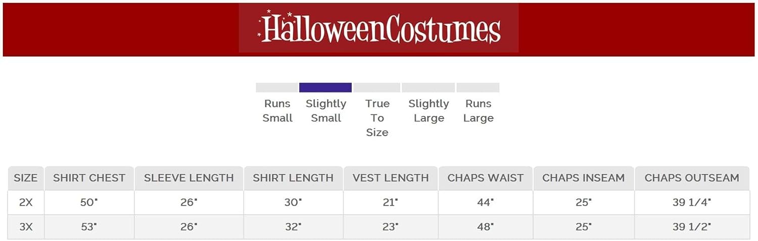 Adult Cowgirl Chaps Plus Size Costume 2X 3X XXL XXXL