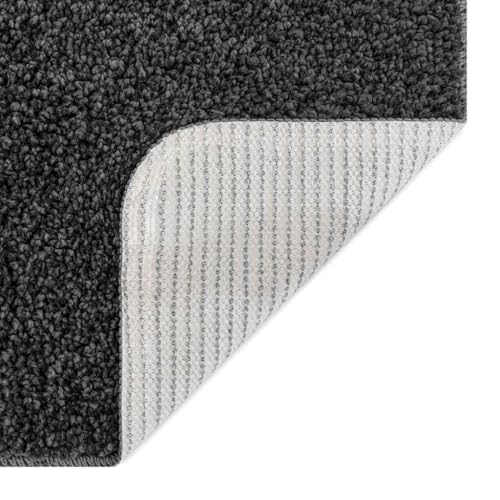 Alfombra Shaggy Gris Oscuro 240x340 cm QUAHEAS Antideslizante 7
