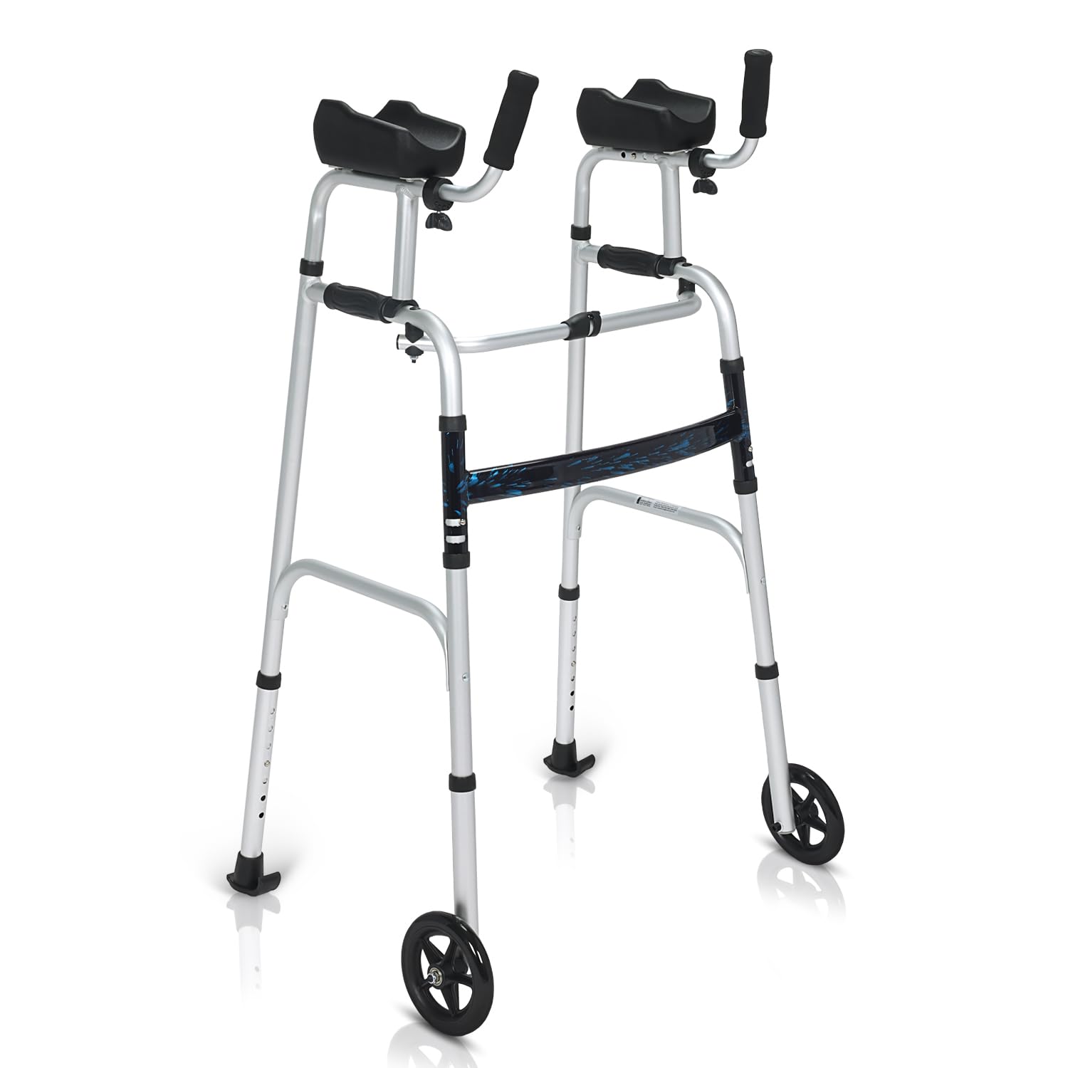 KosmoCare Upright Walker with 5" Castors| Height Adjustable Walker with Forearms |Folding walker for Elderly| Walking Aid| Walkers for Adults| Forearm Walker-image-25