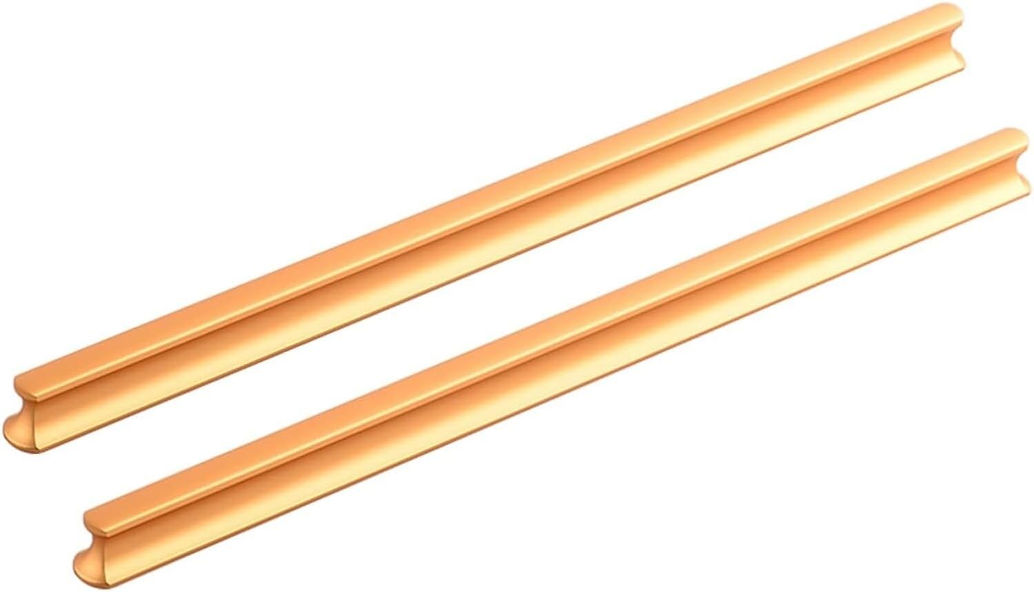 Hidden Furniture Handles Gold Drawer Pull Handles Extended Kitchen Door Handles 2 Pcs Cabinet Furniture Pulls Solid Bedroom Wardrobe Handles Knobs, Aluminum Alloy(Length 400mm)