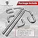 YOLANDO 2'' Mild Steel Custom Exhaust Kit 16 Gauge Tubing Mandrel Bend Pipe Straight & U-Bend Universal 8PCS