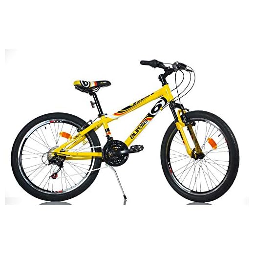 aurelia Cykel mountainbike MTB pojke 24 tum snabb pojke 1024BS gul