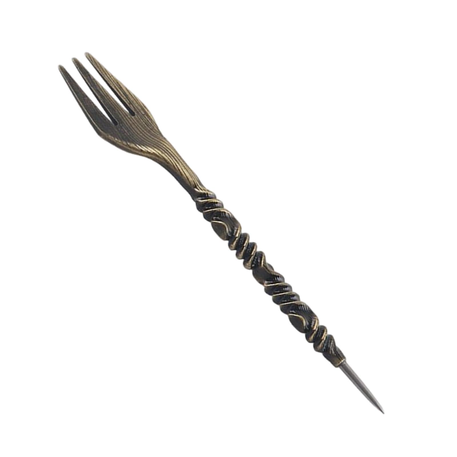 CLUB BOLLYWOOD®Multipurpose Retro Style Fork Professional Fork Tools 6.5" Long Foil Puncher Bronze |Health & Beauty | Health Care | Smoking Cessation |1 Metal Fork-picture-15