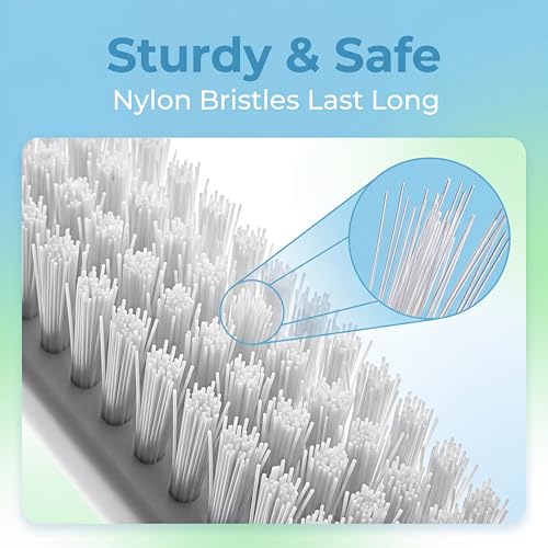 Image of Dog Toothbrush & Cat Toothbrush, Soft Nylon Bristle Cat Finger Toothbrush with Ergonomic Handle, Pet Toothbrush for Teeth Whitening, Oral Care Pet Supplies (White)