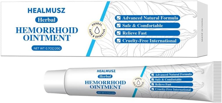 0.7 oz (20g) Herbal Hemorrhoid Ointment, Fast Relief with Advanced Natural Formula for Hemorrhoids Care