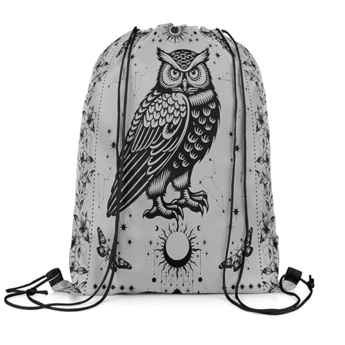 Castle Fairy Owl Drawstring Backpack 13