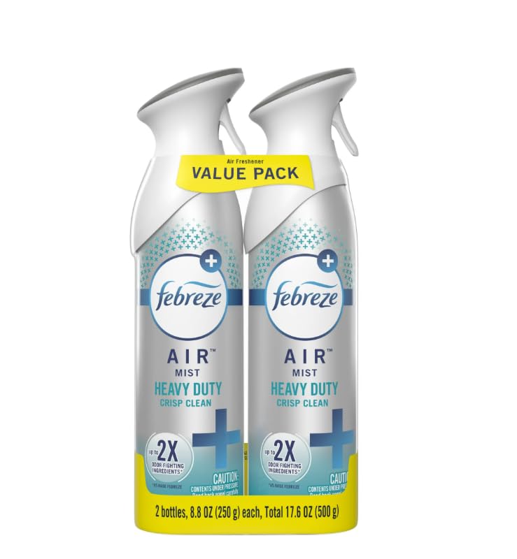 Image of Air Mist Heavy Duty Crisp Clean Air Freshener Spray, 8.8 oz, 2 Pack