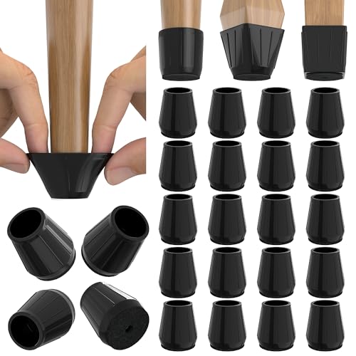 24PCS Extra Small Silicone Chair Leg Floor Protectors for Hardwood Floors Thicken Rubber Chair Leg Cap Covers Non Slip Furniture Leg Pads to Protect Wood Tile Floors from Scratches and Reduce Noise