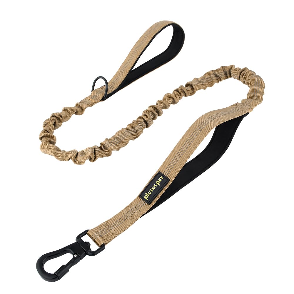 Plutus Pet Taktische Hundeleine Mit Bungee & 2 Griffen – Reflektierend, Karabinerverschluss, Für Mittlere/große Hunde