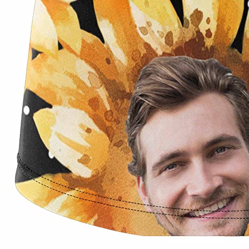 Custom Men's Boxer Briefs Funny Face Sunflower Pattern for Men Personalized Lucky Day Underwear for Guys3