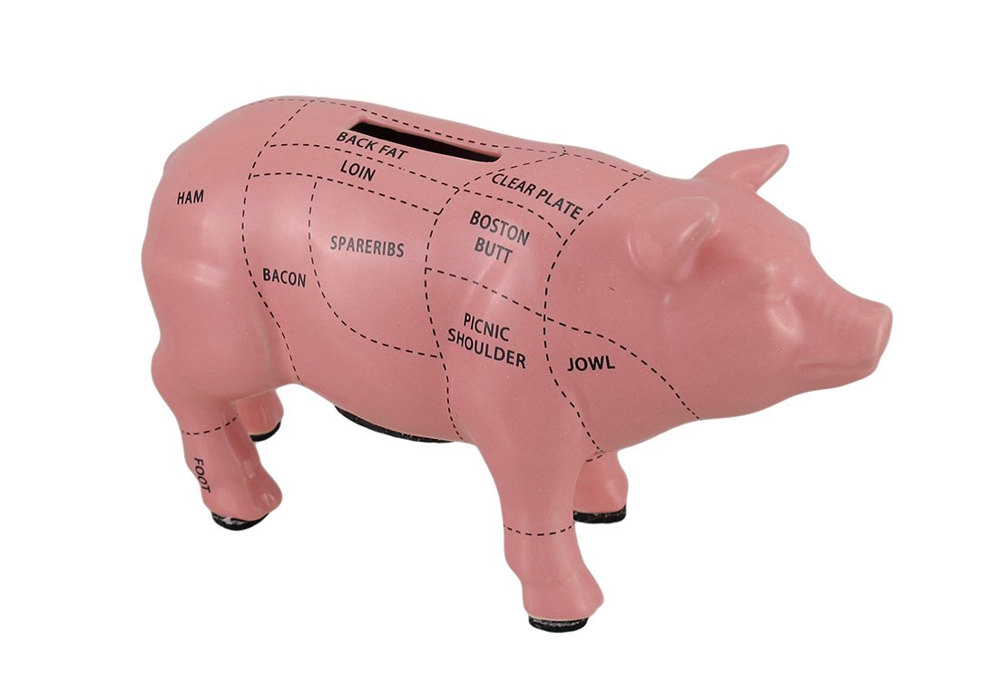 Amazon.co.jp: ピンクセラミックPig Shaped Coin Bank Butcher