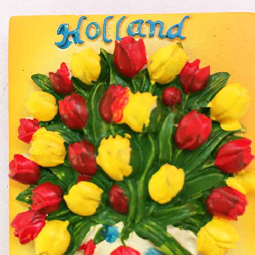 Olanda Tulip 3D Magnete per frigorifero Souvenir regalo, resina fatta a mano Olanda frigorifero magnete per la casa e la cucina decorazione collezione
