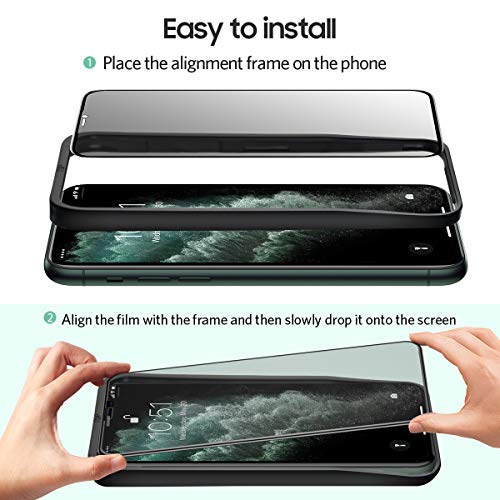 BENKS Protector Pantalla iPhone 11 Pro/XS/X Privacidad, Anti Espía Cristal Templado Cobertura Completa Dureza 9H Vidrio Templado para Apple iPhone 11 Pro XS X 10, 5,8 Pulgada [Anti-Burbujas]