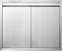 JIE JIN 26x24 BBQ Access Door - Double 304 Stainless Steel Outdoor Kitchen Doors for BBQ Island & Cabinets