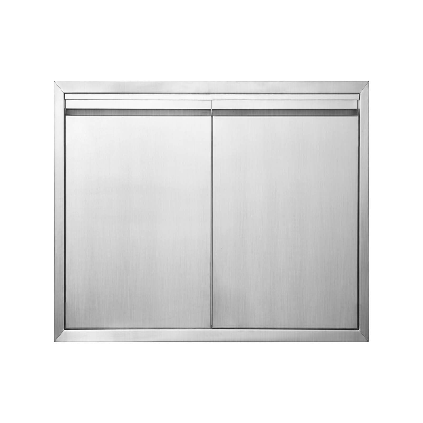 JIE JIN BBQ Access Door 26" W X 24" H Outdoor Kitchen Doors Double Doors Thickened 304 Stainless Steel Outdoor Kitchen Accessories Door for Indoor/Outdoor Kitchen Outdoor Cabinet BBQ Island