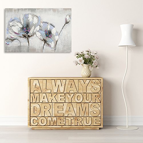 Feeby Quadro su Tela Fiori Shabby Chic 50x40 cm 1