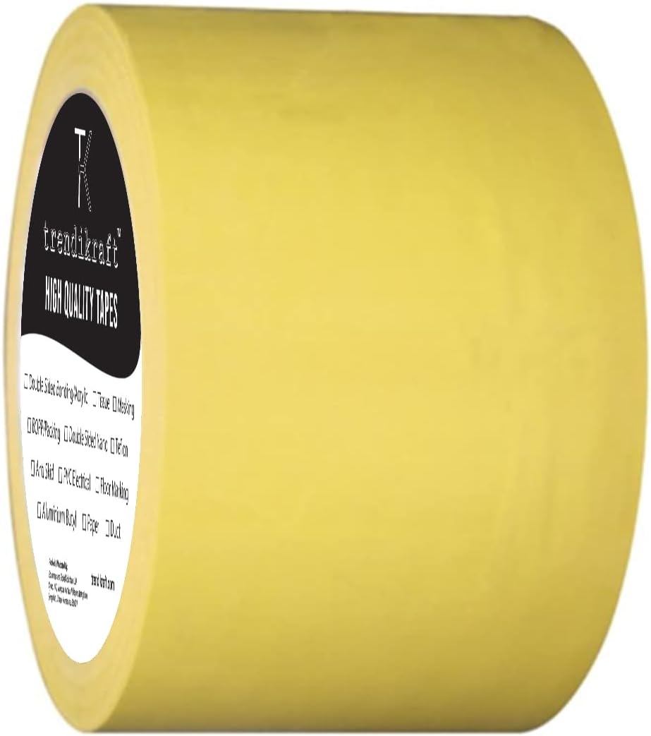 4 Inch x 15 mtr Vastu Yellow Color Tape For Toilet, Kitchen and Home Entrance, Vastu Tape Remedy (Yellow, 4 Inch, 15 metres)