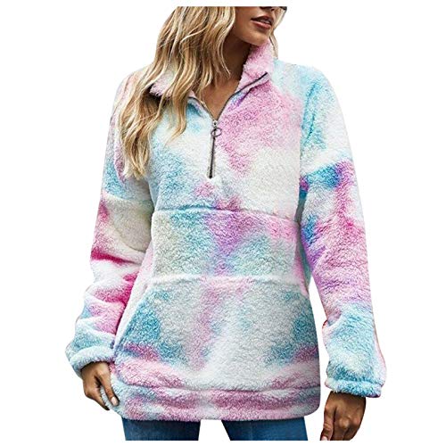 Preisvergleich Produktbild Higlles Damen Herbst und Winter gespleißt Reißverschluss Wolle Hoodie Winterjacke Dickmantel