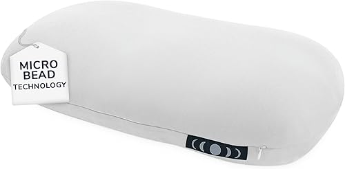 Almohada Moon Pod para dormir de espalda, estómago y de lado, almohada 4D (gris espacial) - Almohada de cama ergonómica para aliviar el dolor de