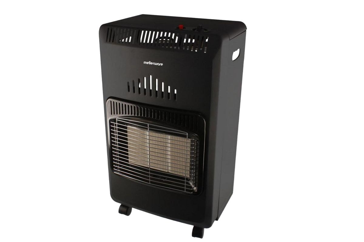 Mellerware Heater Gas Steel Black 3Heat Settings "Quantum"
