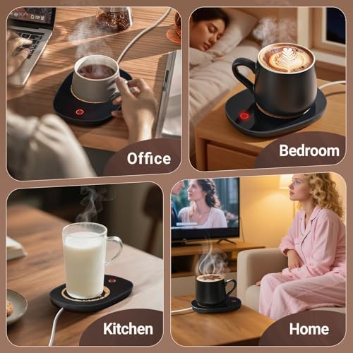 Image of Coffee Mug Warmer for Desk with Auto Shut Off, Coffee Cup Warmer for Desk with Auto Shut Off, 3 Adjustable Temperature Settings & 8 Hours Auto shutoff