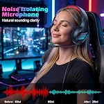 Gaming Headset with Microphone for Pc, Xbox One Series X/s, Ps4, Ps5 | Stereo Computer, Laptop, Mac, Nintendo Gamer Best Gift for kid’s(Black+Red)
