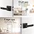 Probrico Door Handle Black Heavy Duty Interior Door Handle for Bedroom & Bathroom, Keyless Privacy Door Lever, Modern Square Door Handle,1 Pack, Matte Black Finish