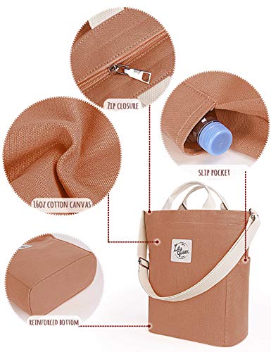 Image of Lily queen Women Canvas Tote Handbags Casual Shoulder Work Bag Crossbody