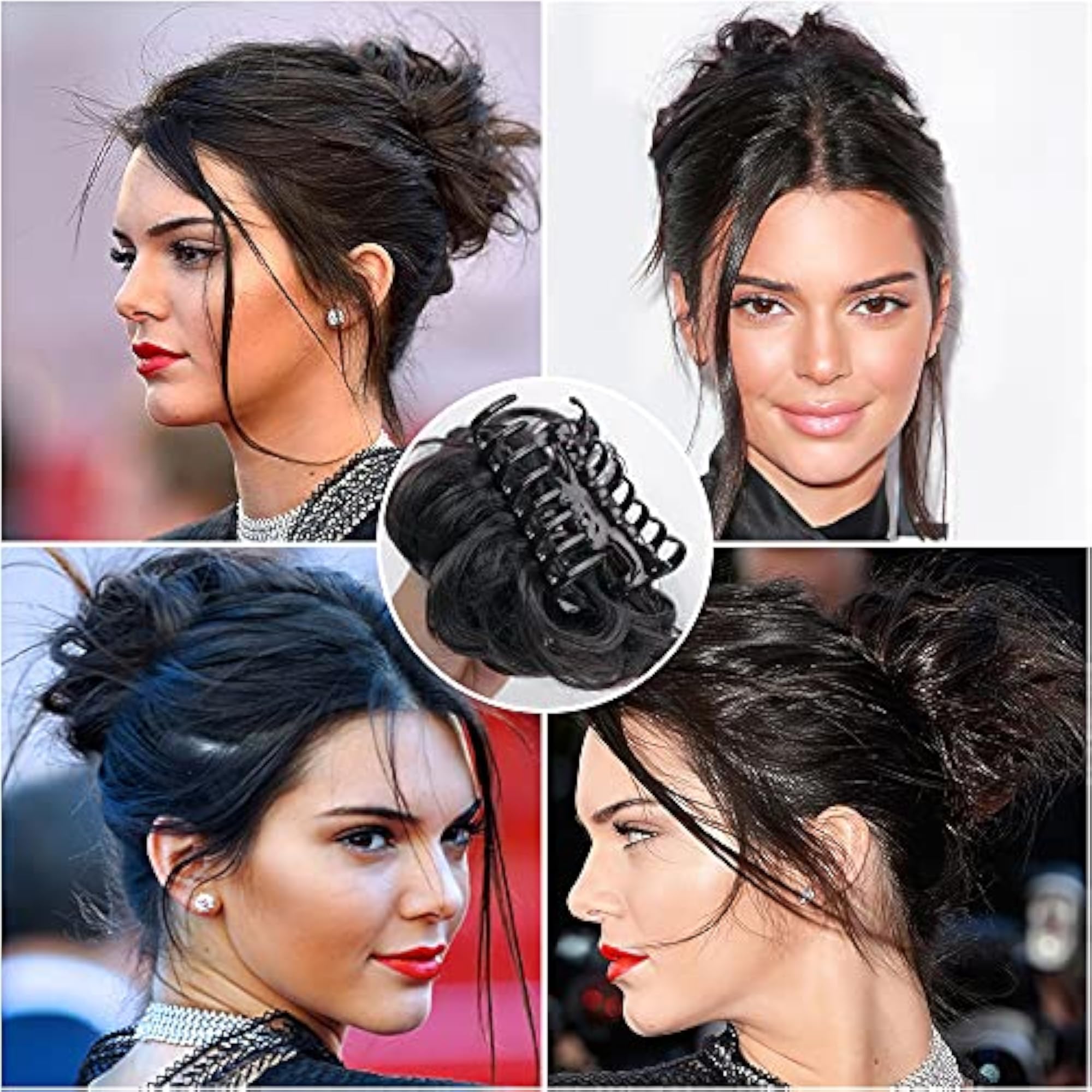 Curly Dish Hair Claw Bun Hairpieces Clip