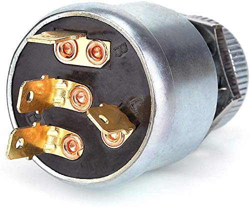 Interruttore Di Avviamento A Chiave Per EZGO TXT 1981+ - Ricambio 33639G01 - 4 Poli Con Luci - Metallico