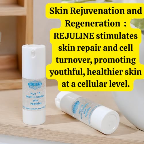 QUEEN NEW YORK QUEEN HYA 15 Multi-Complex with Rejuline-Patented Korean peptide|Multi Peptide Serum for Face, Korean AntiAging Facial Serum & Peptide Moisturizer for hydrated, smooth, radiant-looking skin, 1.01fl oz