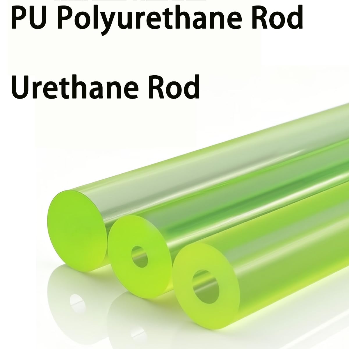 PU Poliuretano Barra Cava Gialla Trasparente, Elastomero Industriale Resistente A Usura E Pressione, per Edilizia E Industria,60mmx15mmx500mm