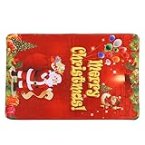 Weihnachtsmuster Home Badezimmer Küchenmatte Flanell einfach absorbieren Wasserrutsche schöne...