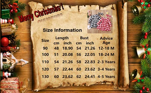 Toddler Baby Girl Christmas Dress Long Sleeve Ruffle Plaid Dress With Bow Decoration+Bow Headband 2Pcs Clothes Sets (Black-White A, 18-24 Months) #TOP6