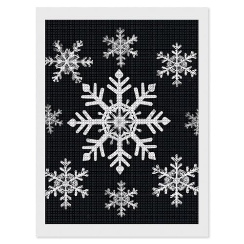 Kit peinture diamant flocon de neige facile pour s'initier aux loisirs créatifs 5D
