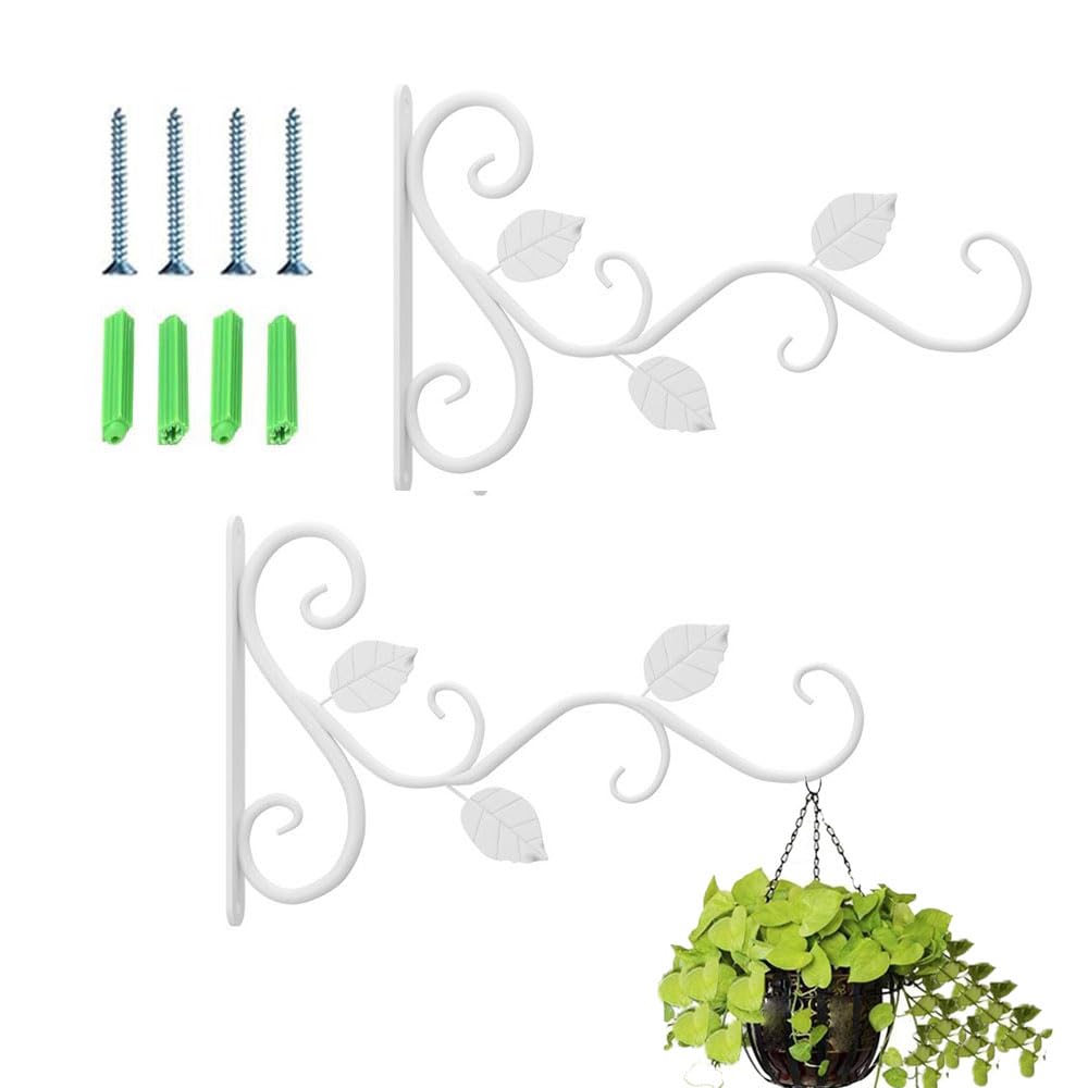 Augshy 2 ganci per piante da appendere, per interni ed esterni, in macramè, con 4 ganci (89,6 cm