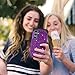 LONTECT for Galaxy S25 Plus 5G Case Shockproof Three-Layer Heavy Duty Hybrid Sturdy High Impact Protective Cover Girls Women Glitter Case for Samsung Galaxy S25 Plus 5G 2025,Shiny Violet