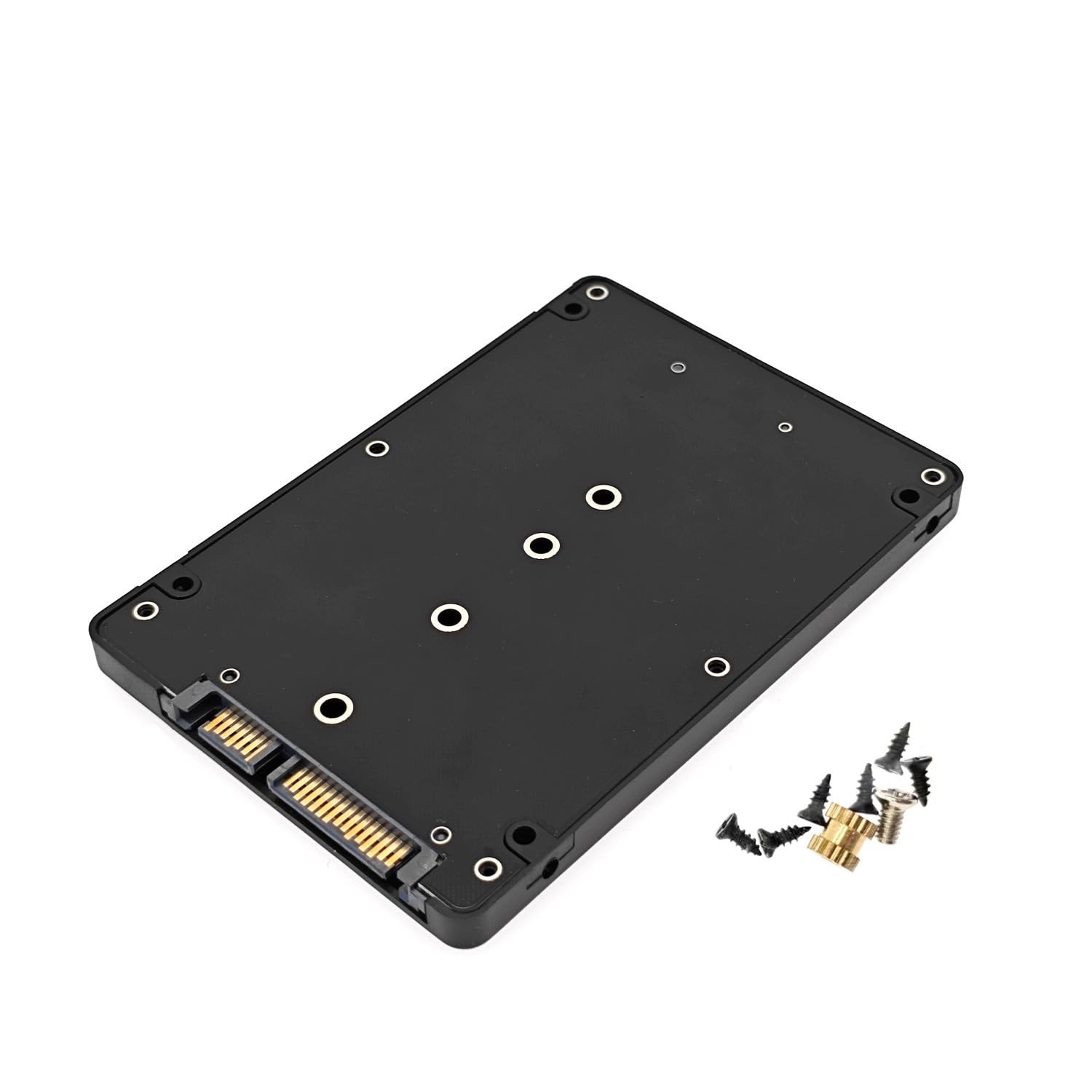JZK M.2 NGFF SSD auf 2,5 Zoll SATA Adapter, 7mm Dicke Festplattengehäuse , B & M Key basierender NGFF SSD Konverter auf 2,5 Zoll SATA III 3.0 Karte