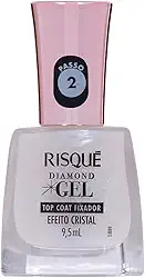 Risqué Top Coat Fixador Efeito Cristal Diamond Gel 9,5ml