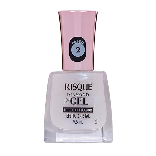 Risqué Top Coat Fixador Efeito Cristal Diamond Gel 9,5ml