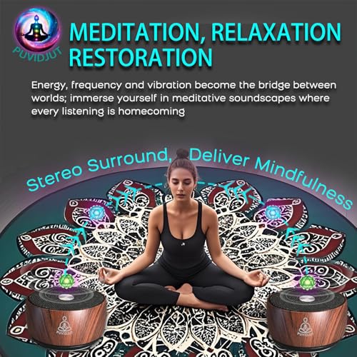 Image of Sound Frequency Machine,Auto Tibetan Singing Bowl, Meditation Generator Instrument - Solfeggio Bath for Yoga, Mindfulness, Vibration System of Chakra Balancing, 5 Tones, 3 Timers