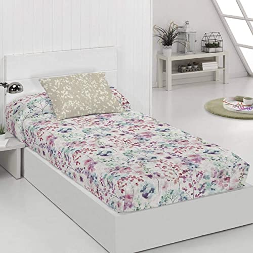 JVR Tejidos Edredón Ajustable MESINA - Cama 90 Cm - Color Fucsia