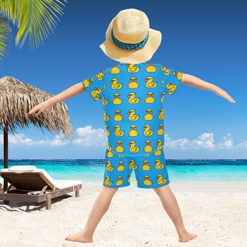 Image of visesunny Little Boys Short Sleeve T-Shirt Beach Shirts Casual Shorts Set Summer Clothes for Kids Outfits