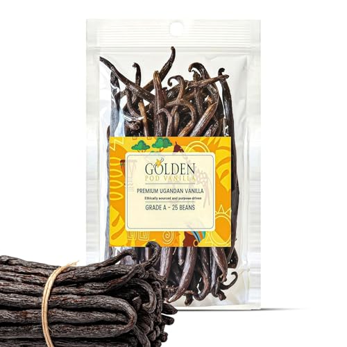 Golden Pod Vanilla Beans 25 Count | Premium Gourmet Whole